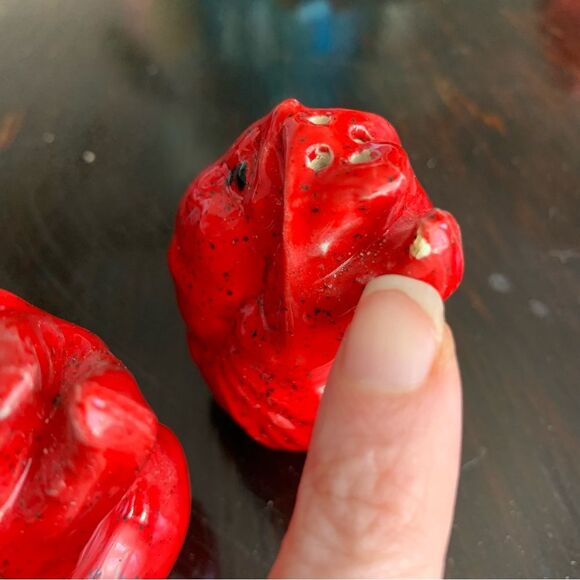 Vintage Red Lobster Salt & Pepper Shaker Set Coastal Nautical Ceramic Kitchen - Picture 4 of 7